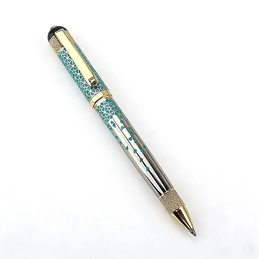 High Quality Full Metal Lattice Shape Luxury Ballpoint Pen Business Men Birthday Gift Writing Pen SCHOOL STATIONERI Quake 1350-2 1