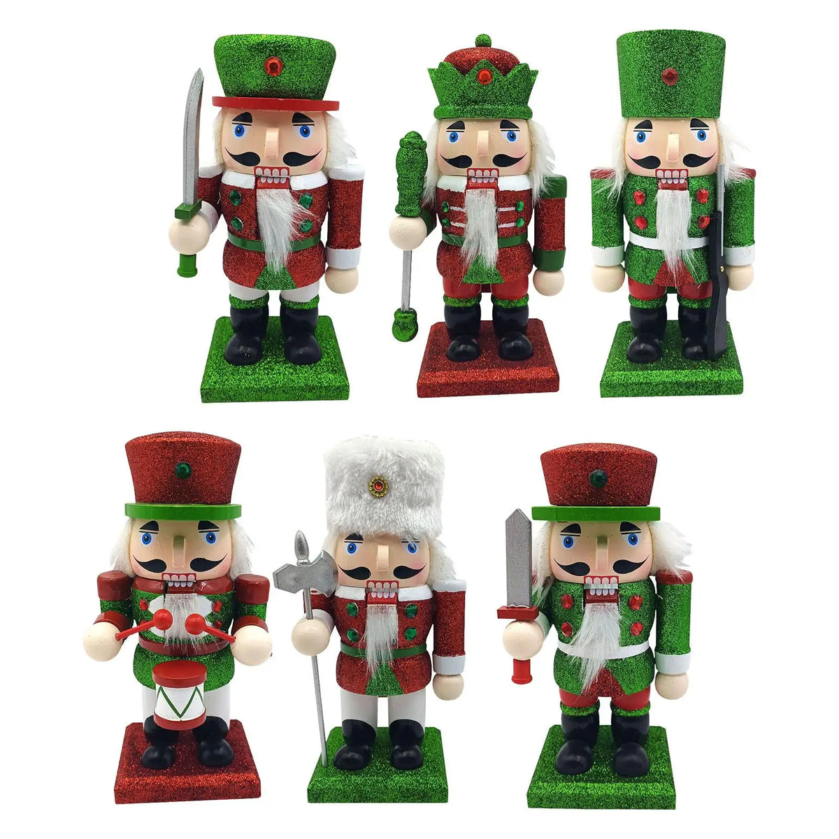 Nutcracker Figurine Traditional Wooden Nutcracker for Holiday Tables Festive Quake
