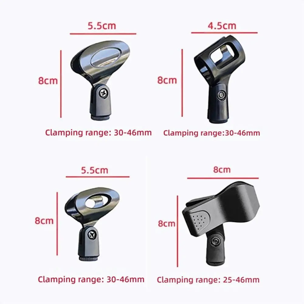 New Universal Microphone Clip Handheld Rotatable Mic Stand Clip Durable Mic Holder Clamp Wireless/ Wired Mic Quake