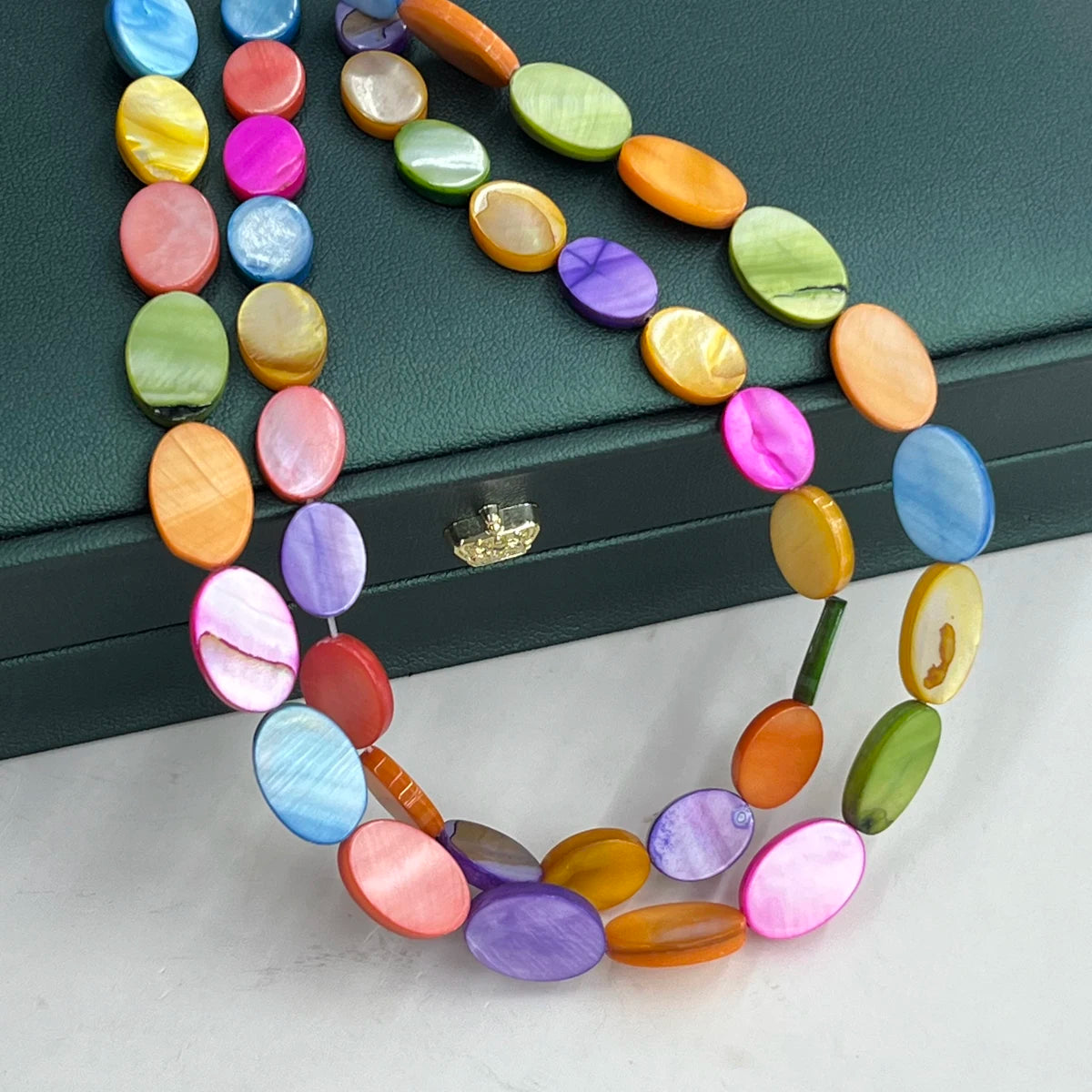 Oval Shell Beads 10x14mm Colorful Isolation Beads For Jewelry Making DIY Necklace Earrings Bracelet Accessory Quake
