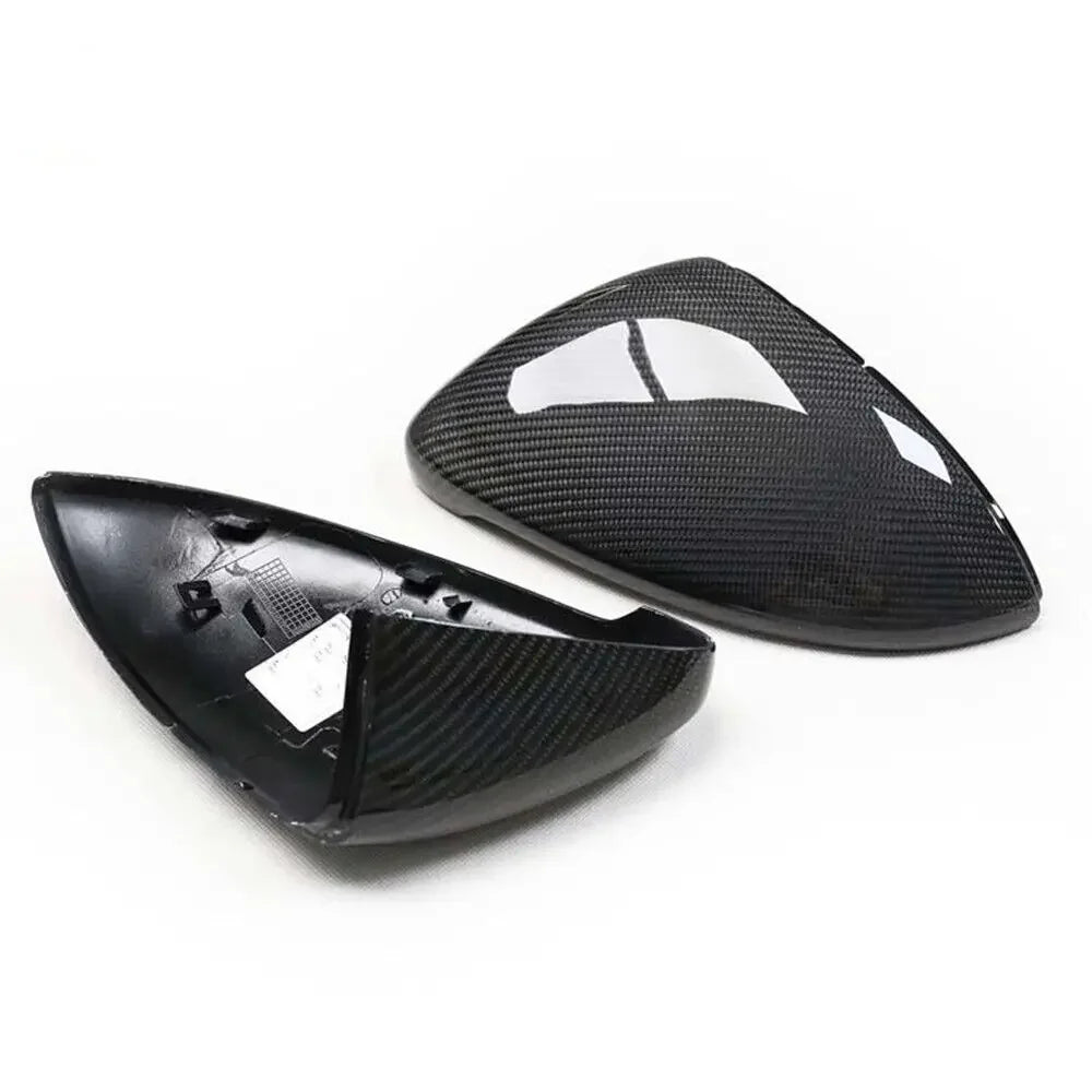 Direct Clip-On Replacement Real Carbon Fiber Side Mirror Cover Caps For VW Golf 7 MK7 MK7.5 GTI R 2013-2020 2PCS Quake