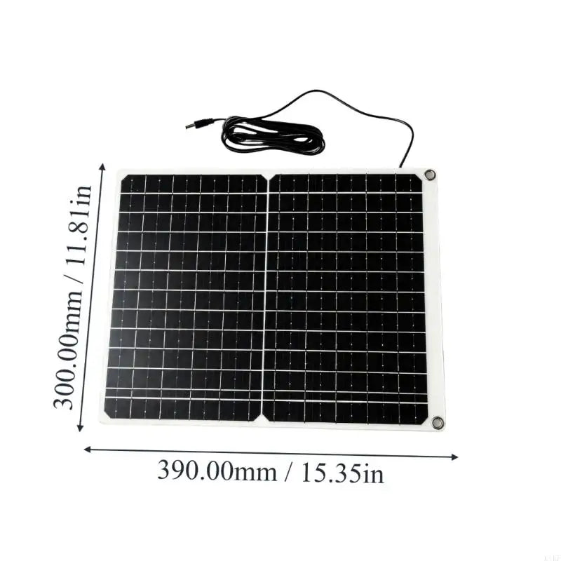 Monocrystalline Photovoltaic Panel with 24% Conversion Efficiency, 12V Operation and DC5521 Cable for Matching Low-Power K1KF Quake