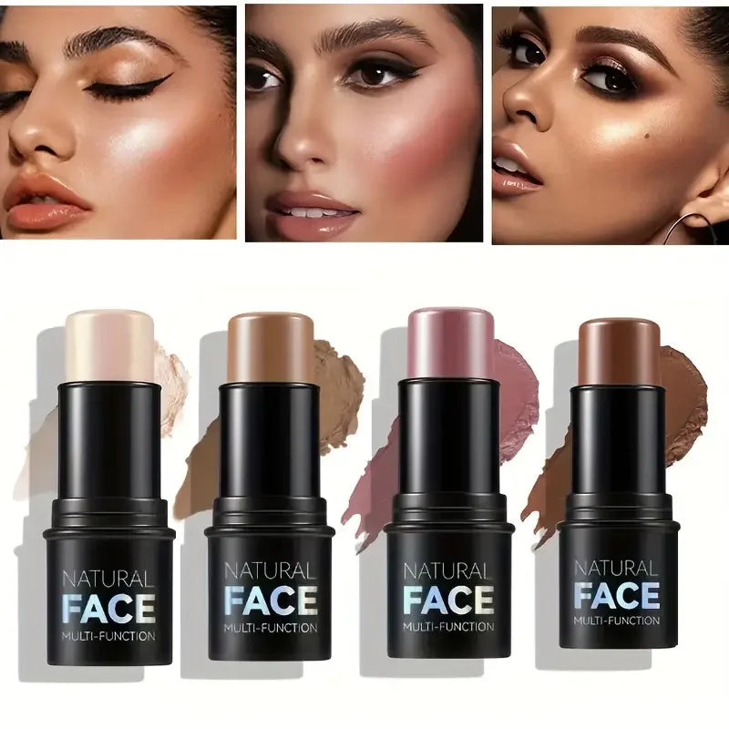 Natural Face Highlighter Concealer,Waterproof Face Contour Pen, Easily Sculpt Your Fface to Create a Perfect Light Makeup Effect Quake