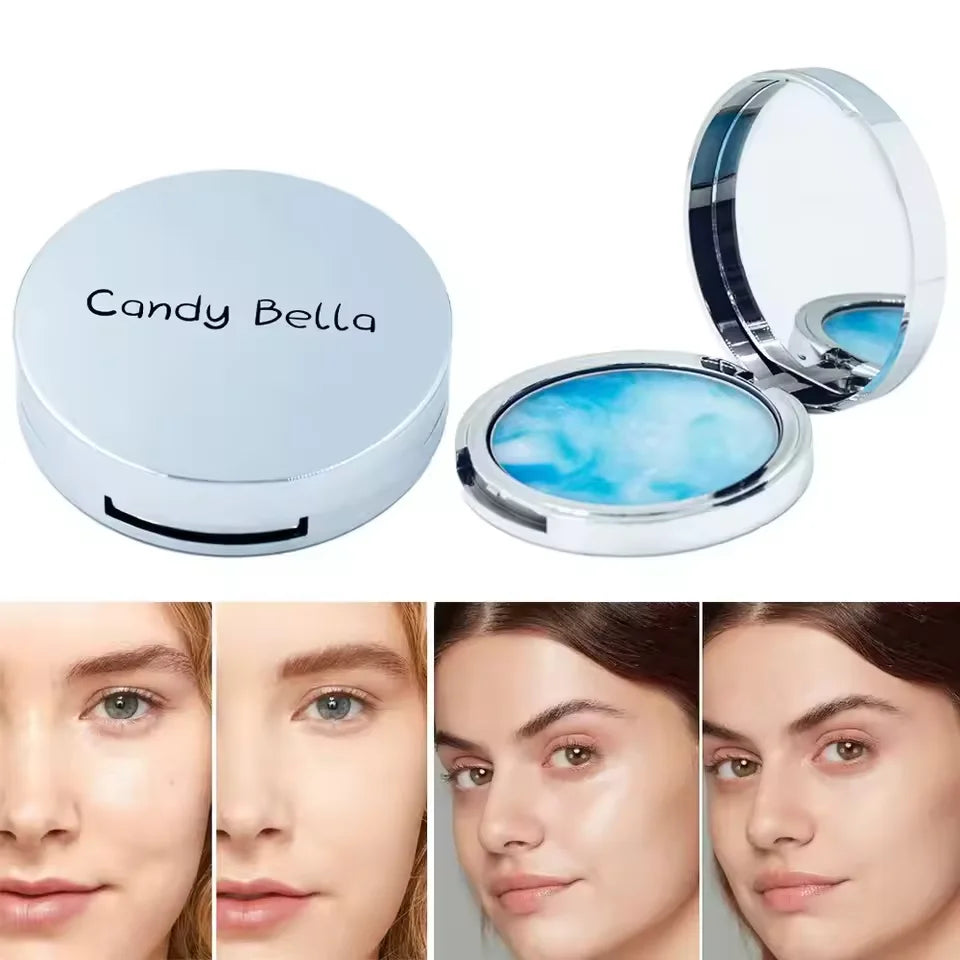 1PC Violet Cream To Powder Skin-friendly Skin Natural Face Long Lasting Oil-controlling Contouring Powder Cosmetics Quake
