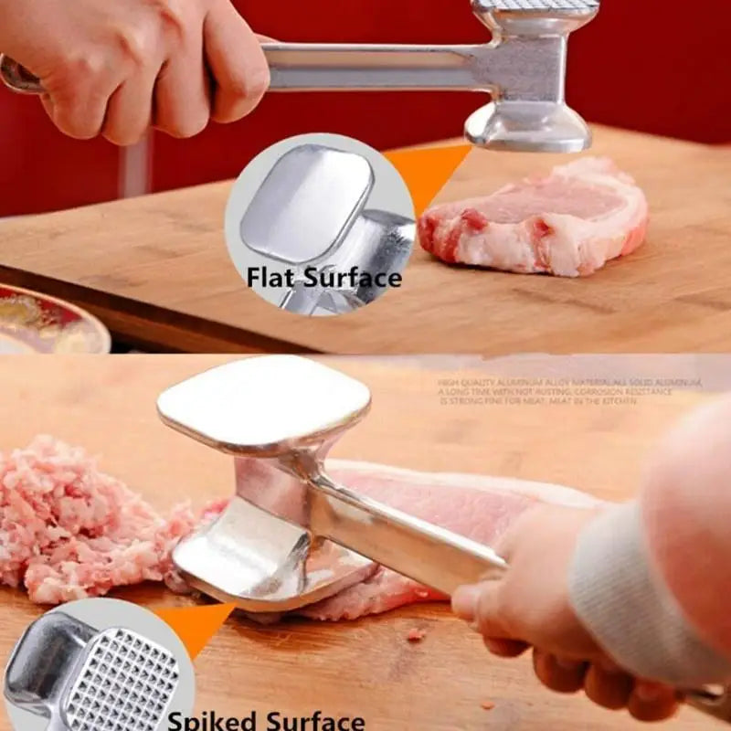1PC Zinc Alloy Meat Tenderizer Hammer Mallet Tool for Pounding Beef Steak Chicken Pork Meat Hammer Kitchen Tool Quake