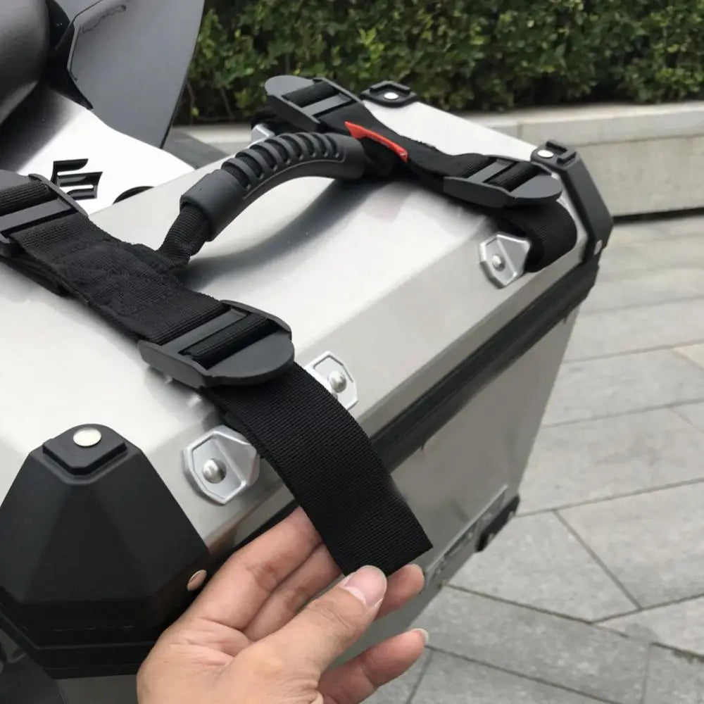 2019 new aluminum alloy side box handle rope for universal motorcycle luggage strap handle rope Quake
