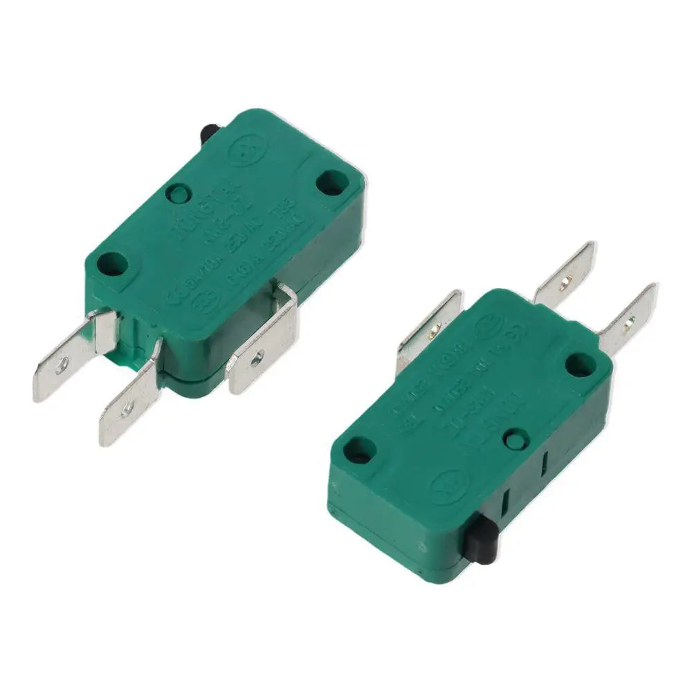 2pcs Durable KW3-OZ Micro Limit Switches 16A 125/250VAC Green Micro Switch 3 Pins SPDT NO NC Limit Switch PCB Terminals Quake