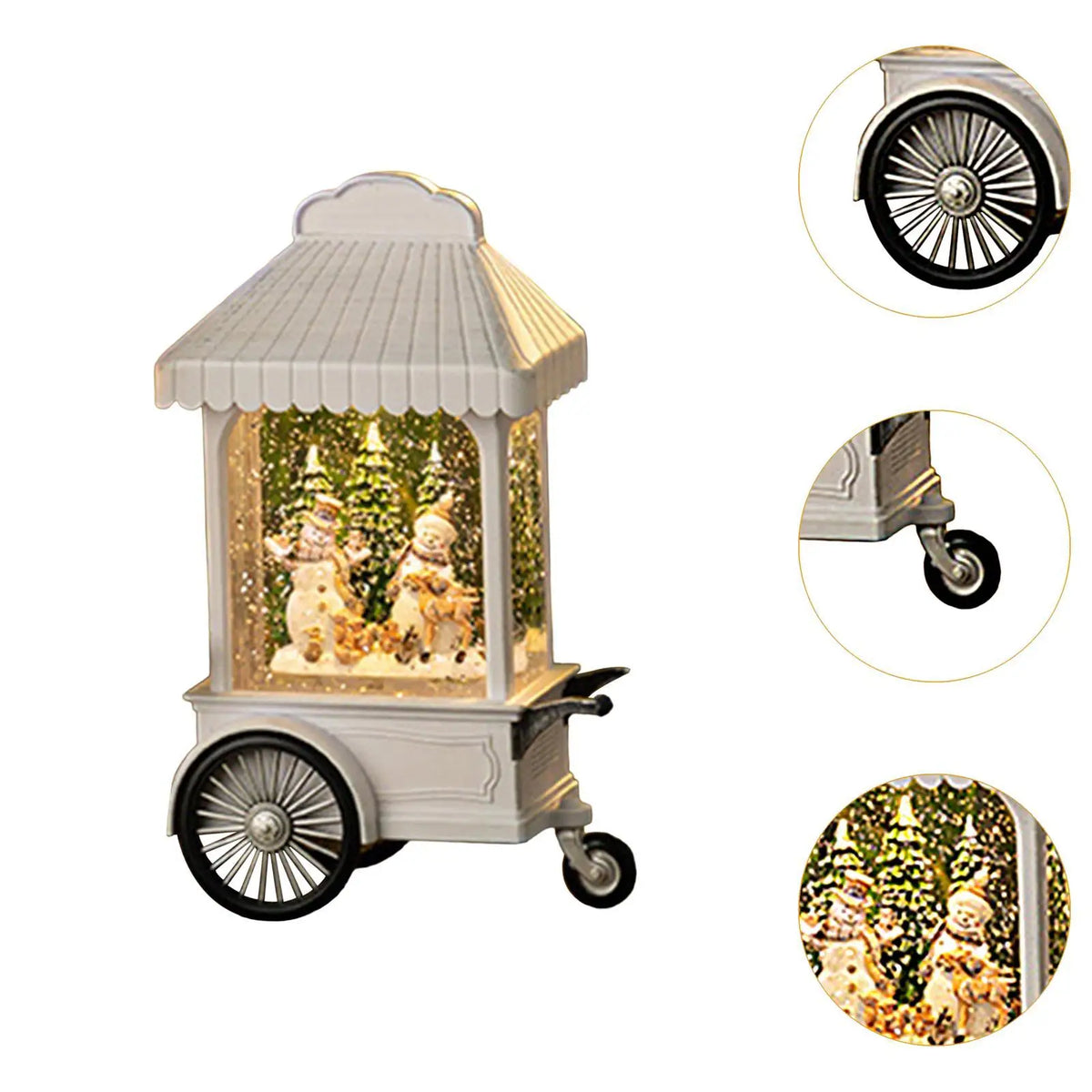 Christmas Snow Globe Lighted Decorative Glitter Tabletop Ornament Christmas Quake
