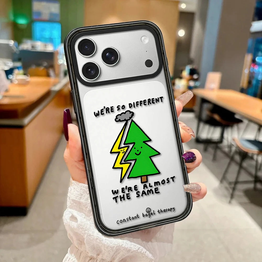 Be Nice or Cry Trying Pattern Impact Black Border Magnetic Case: Compatible with IPhone 18 17 16 15 14 13 Pro Max 18Pro Quake