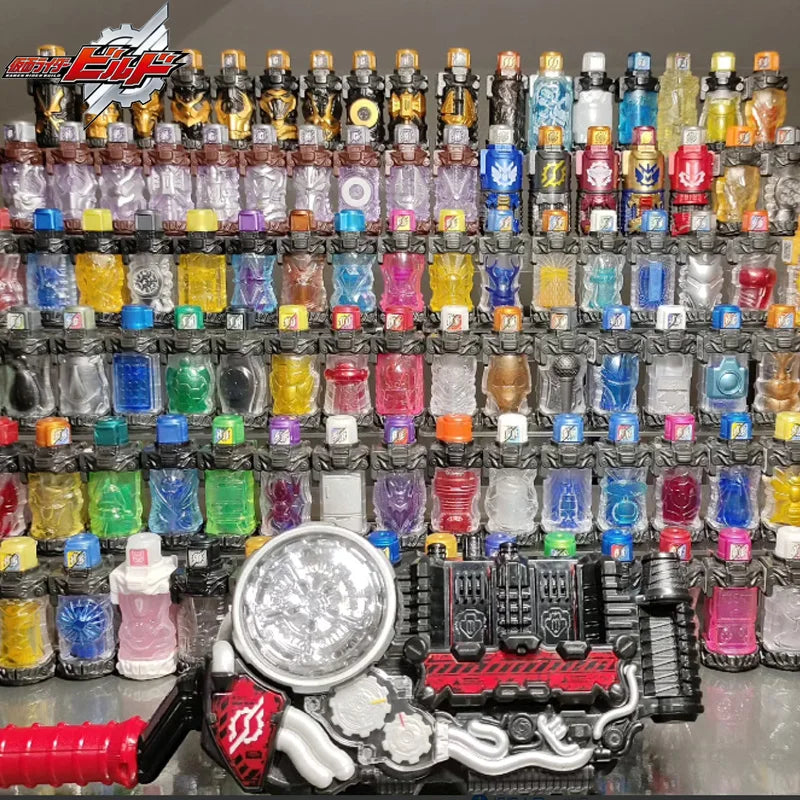 Kamen Rider Build Complete Full Bottles DX Set Shakable Interlocking Bottles with Build Belt Ultimate Interactive Role Play Toys Quake
