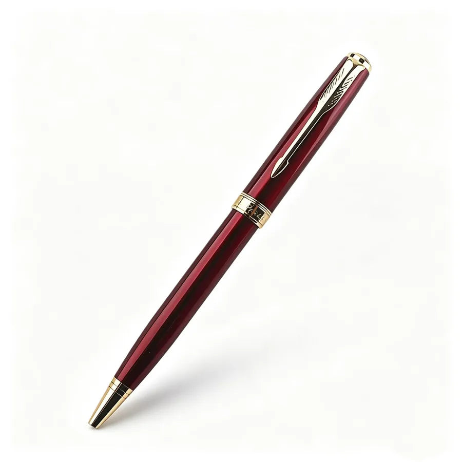 Vintage Metal Ballpoint Pen Luxury Gold Silver Red Business Writing High Quality Twist Ball Pen Office School Gift Quake Z-4