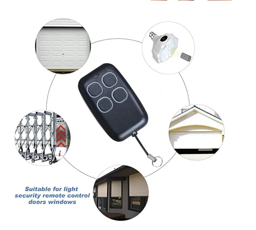 Garage Door Remote Control Duplicator 433MHz 433.92MHz Code Grabber Clone Gate Key Fob Command Hand Transmitter Quake