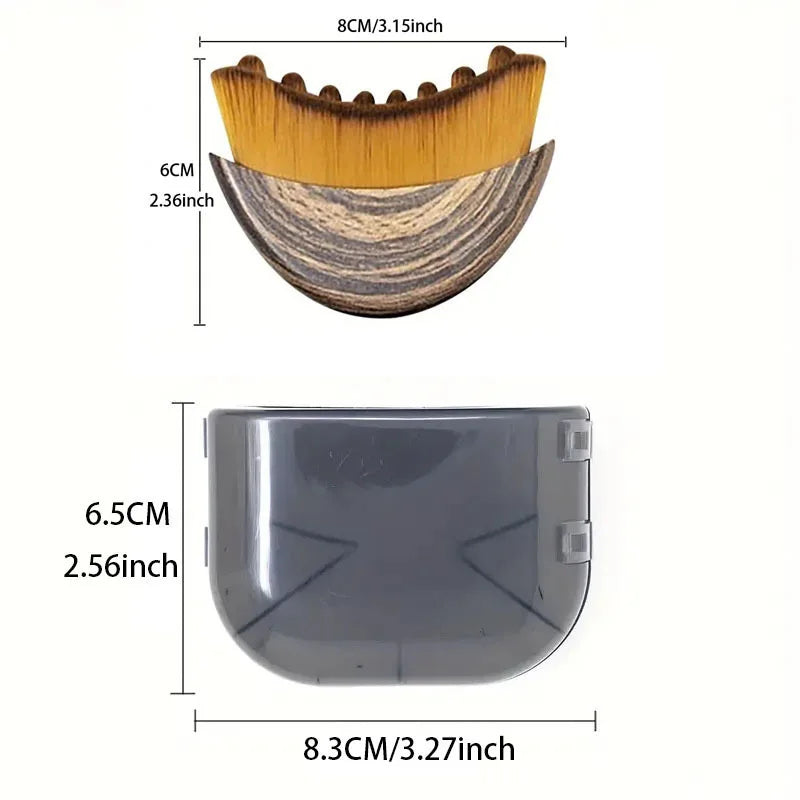 Facial Contouring Lymphatic Drainage Dry Brushing Tool for Jawline Sculpting Facial Massager Party Stage Makeup Skin Care Quake Brown