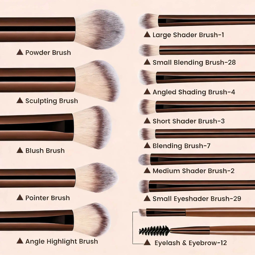 13pcs Makeup Brushes with Storage Bag Soft Fluffy Cosmetic Foundation Powder Eyeshadow Kabuki Blending Beauty Tool Makeup Quake