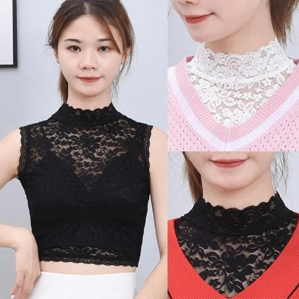Vintage Floral Detachable Lace Fake Collar Sweater Decoration Blouse False Collar Collar Tie Quake