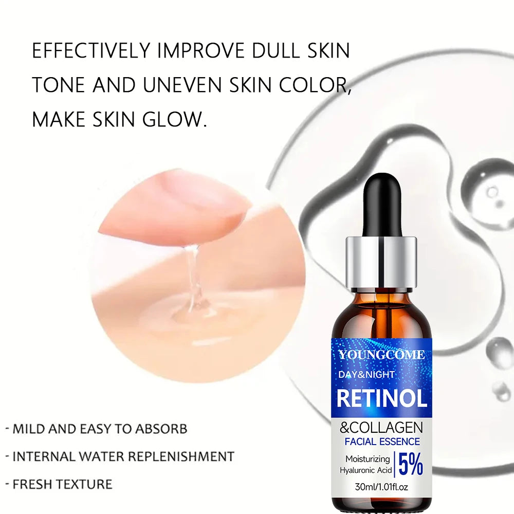 Retinol Cream Serum Combo Set Locks In Moisture Repairs Skin Smoothes Wrinkles Increases Elasticity For Younger Healthier Skin Quake