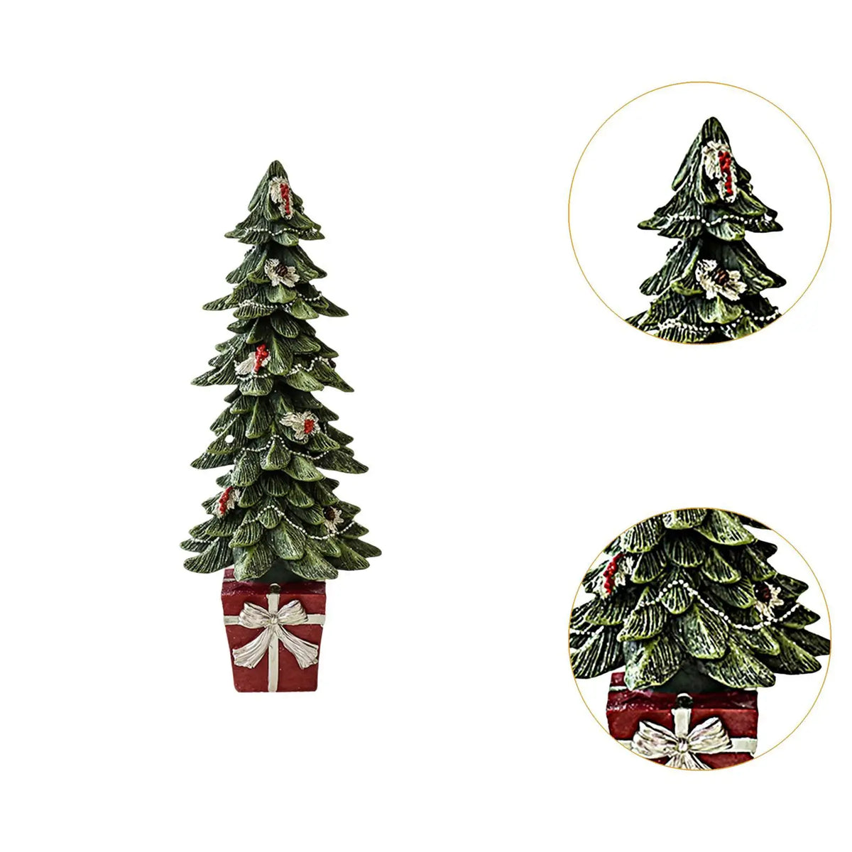 Tabletop Christmas Tree Figurine Christmas Decoration for Desk Living Room Quake