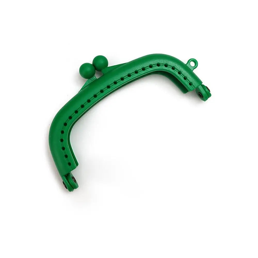 Mini Plastic Purse Frame Kiss Clasp Candy Color Bag Hardware Purse Clasp Frame Bag Kiss Clasp Lock Handle Bag Accessories Quake green