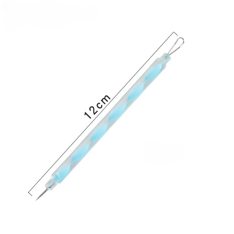 vvocci Double-headed Rotating Comedone Extractor Acne Needle Portable Colorful Blackhead Extractor 1pcs Quake M520 1pcs Blue