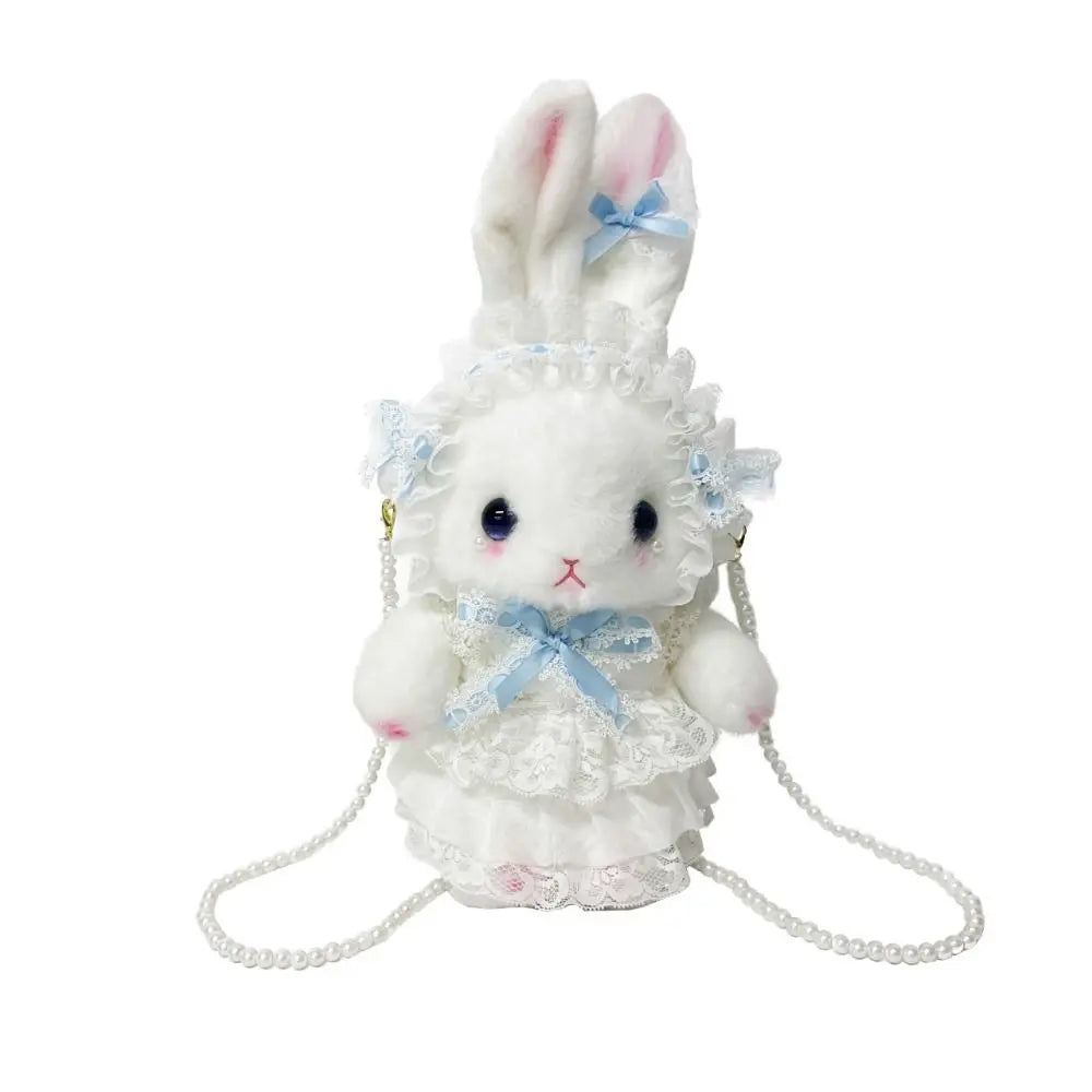 Cute Bunny Bag Princess Sweet Crossbody Bags Pearl Chain Lolita Purse Quake