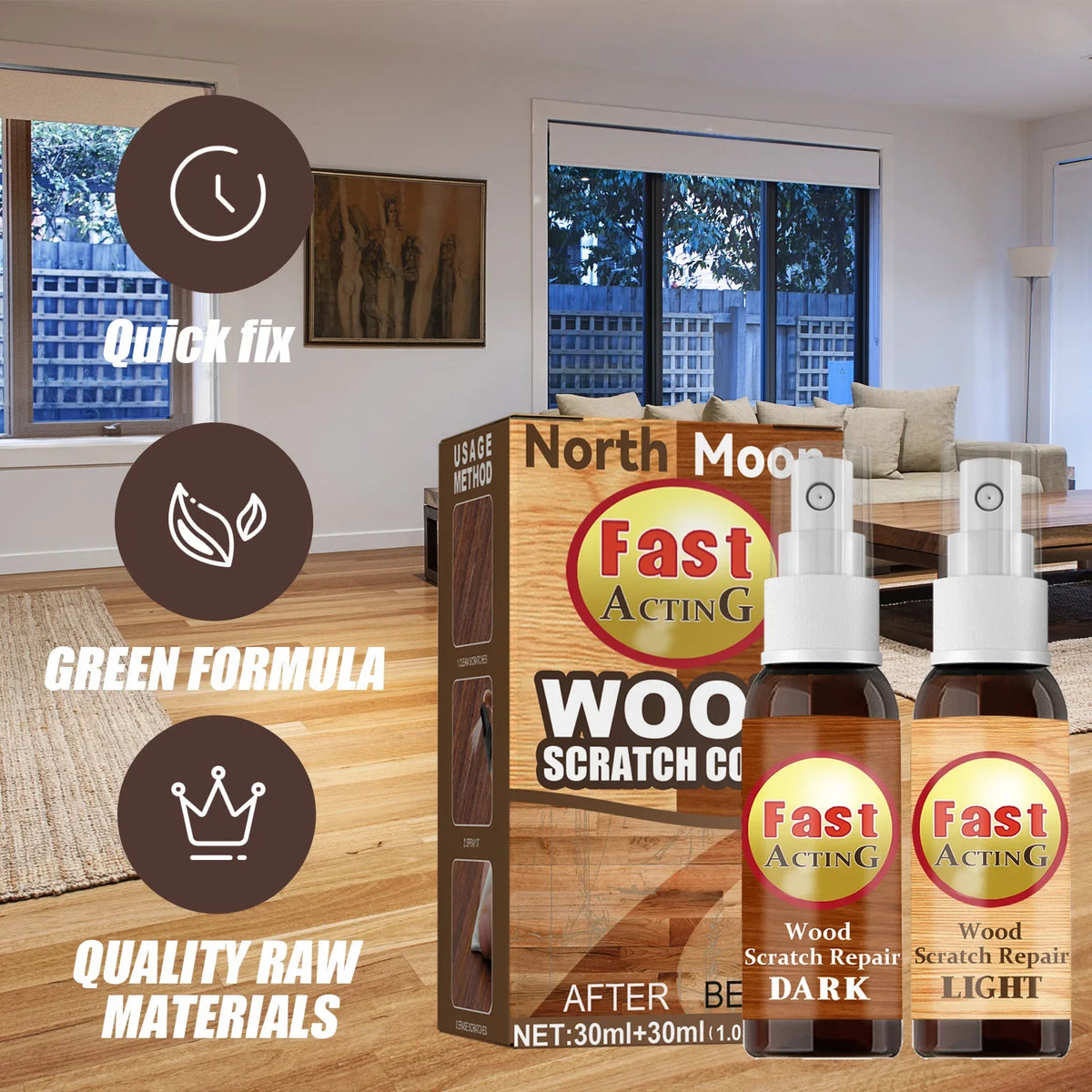 Furniture Floor Repair Paint Wax Furniture Paint Wooden Table Floor Complementary Color Spray Fast Acting Scratch Repair Spray Quake