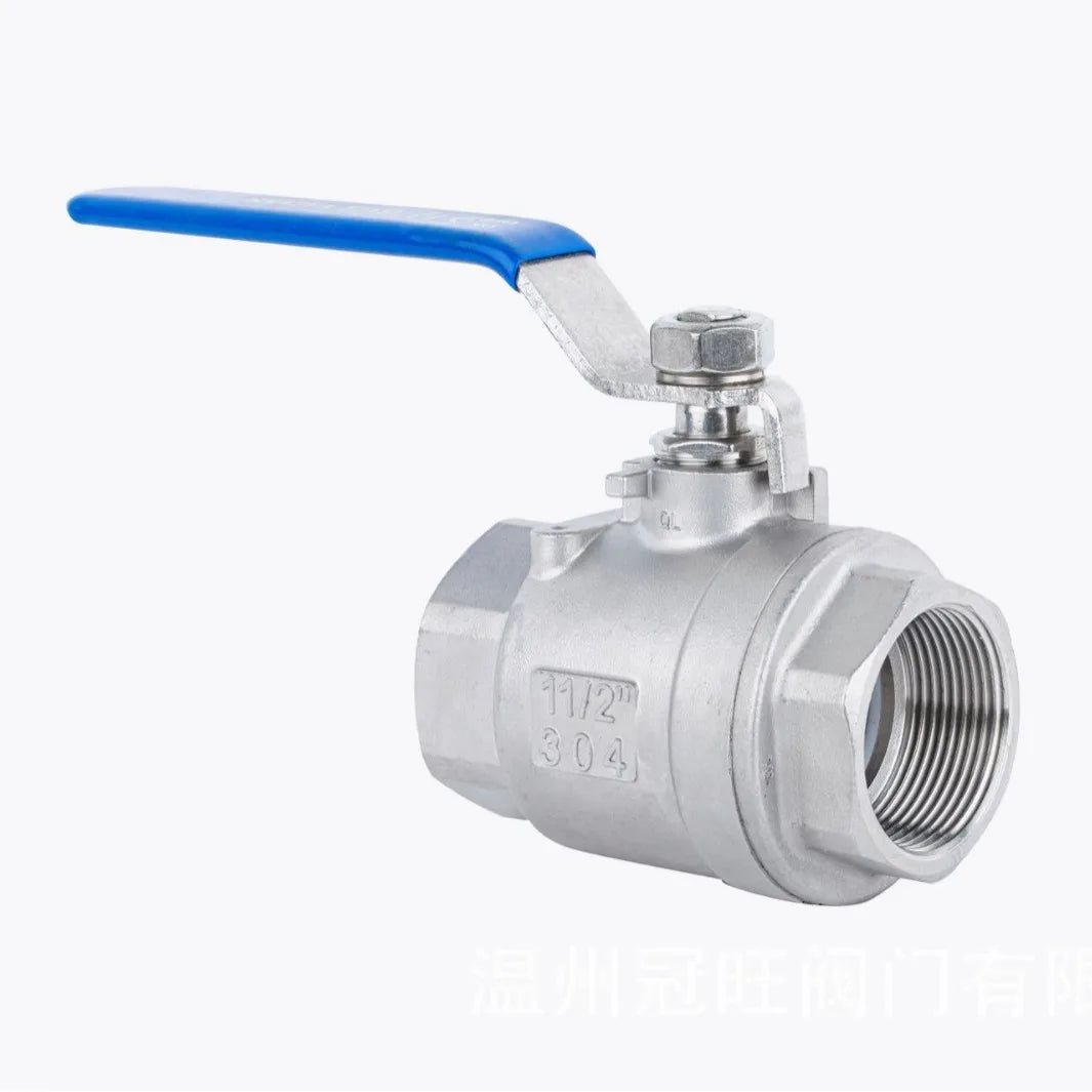 Stainless Steel BallValve SS304 2P Full Port Ball Valve 1/2" 3/4" 1" 1-1/4" Female Valve Vinyl Handle Valves Quake