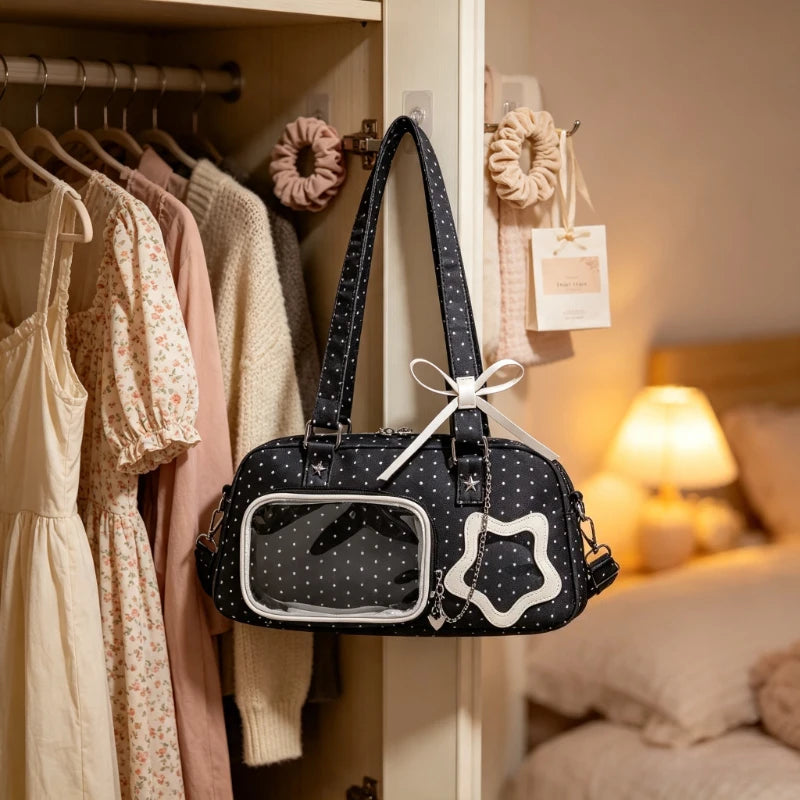 1pc Wave Point Pain Bag Y2k Wind Concert Star Chaser Single Shoulder Diagonal Crossing Baby Bag Quake