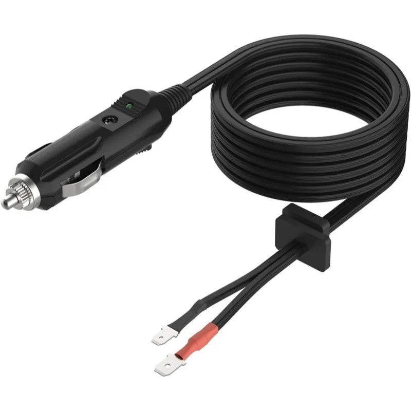 12AWG Car Cigarette Lighter Plug Cable Fused Replacement Power Cord for Thermoelectric Cooler Portable Cooling Freezer Quake Type3 1PC 2M