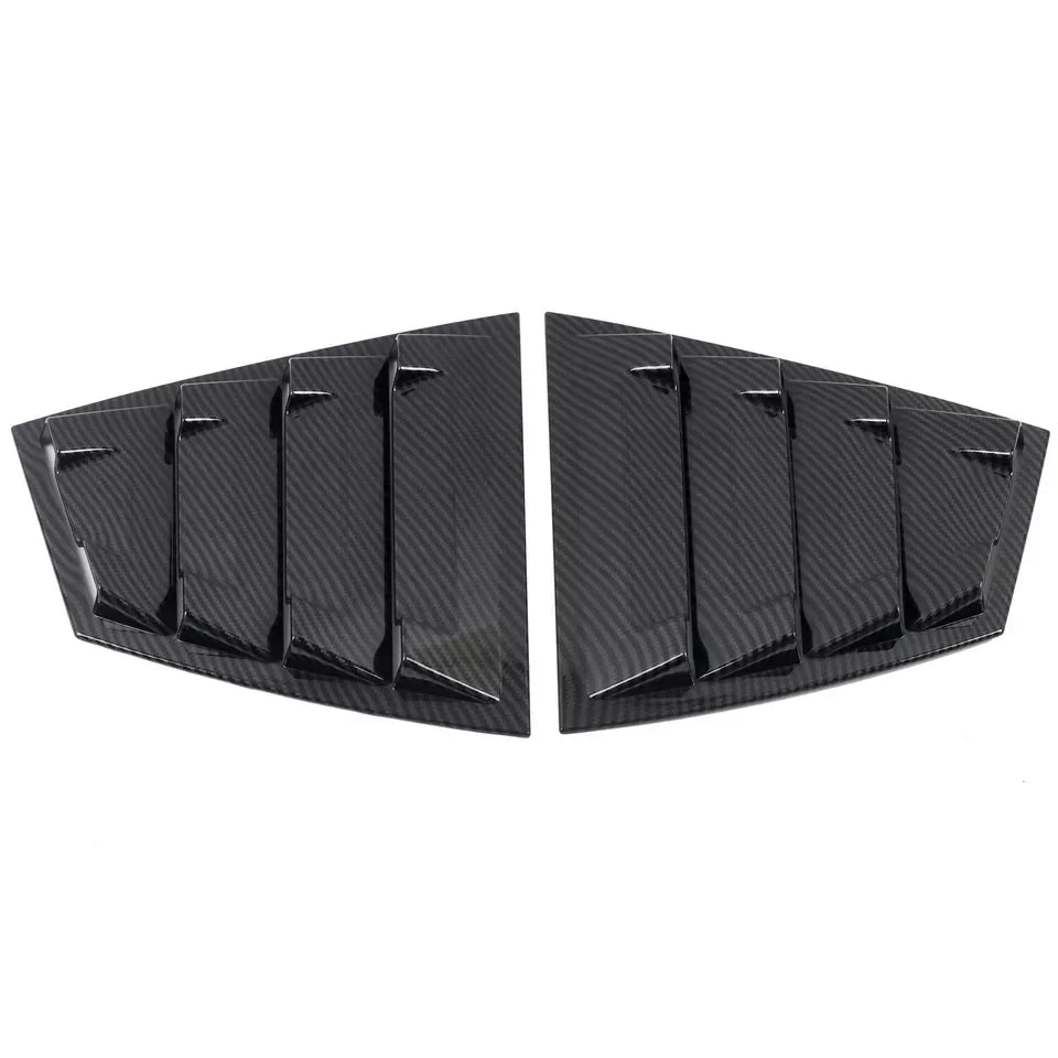 For Subaru WRX STi 2015-2021 Car Rear Louver Window Side Shutter Cover Trim Sticker Vent Scoop ABS Carbon Fiber Accessories ABS Quake Carbon