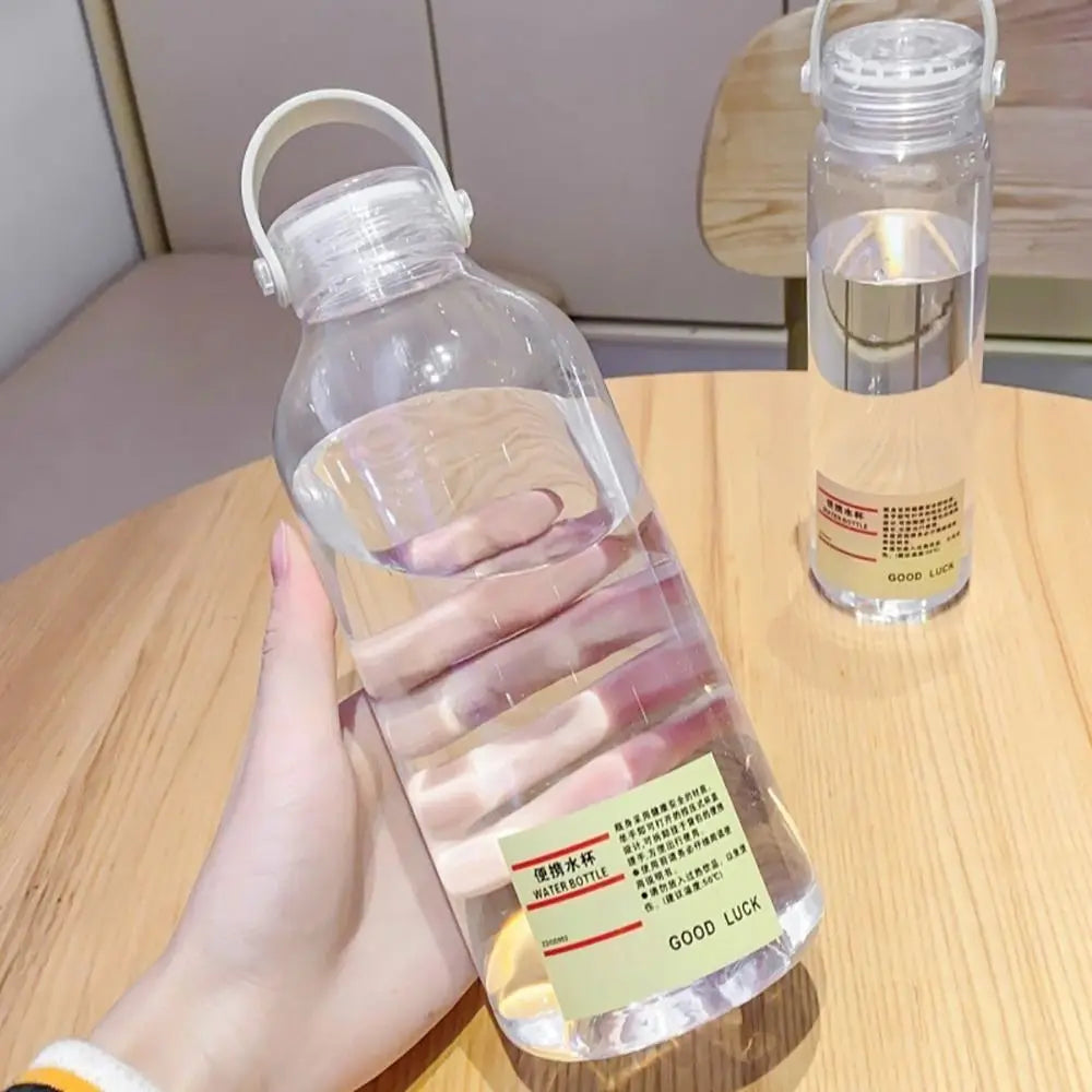 1Pcs 400ML/1L Transparent Plastic Cup Students Simple Water Cup with Text Portable Cup Sports Large Capacity Water Cup Quake