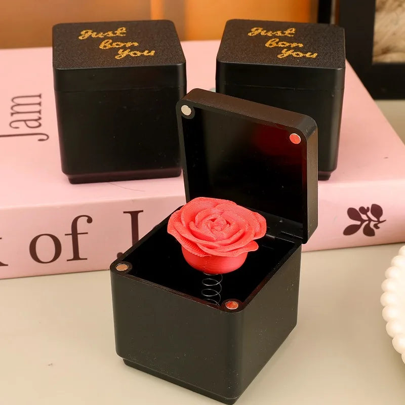 2/1PC Love Rose Pop Up Interesting Gift Box Valentine's Day Romantic Magnetic Gift Box Funny Creative Craft for Guest Home Decor Quake