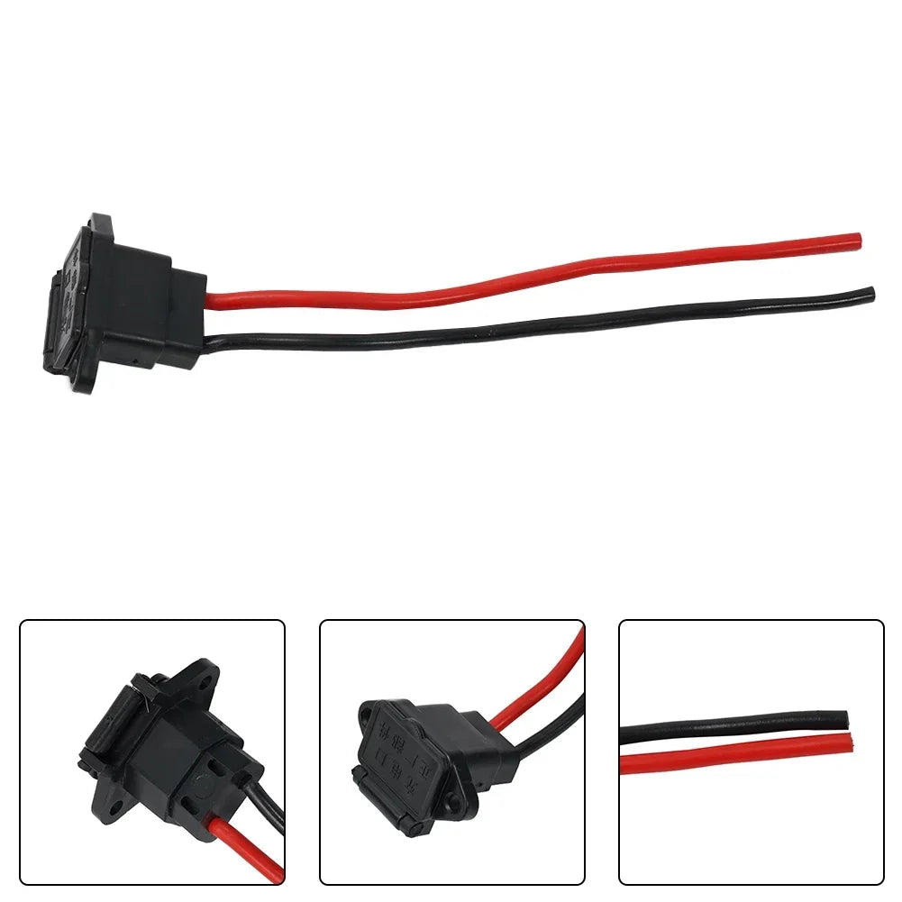 1x E-bike Plug Socket Charger Electric Scooter Vehicle Charging Socket E-bike Car Plug Cable Wire Connector Three Hole Socket Quake