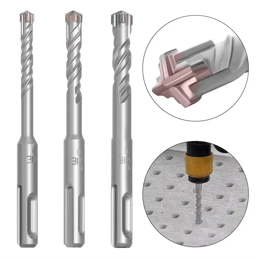 1Pcs 5/6/7/8/10/12mm Concrete SDS Plus Drill Bit 110mm 160mm 4 Cutters Electric Hammer Drill Bit Round Shank Cross Tips Quake