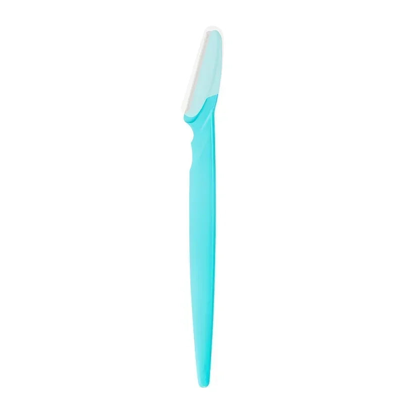 vvocci Women's Eyebrow Trimmer Scissors with Built-in Comb – Stainless Steel Precision Grooming Scissor for Beauty & Makeup Quake M27 Blue-1Pcs