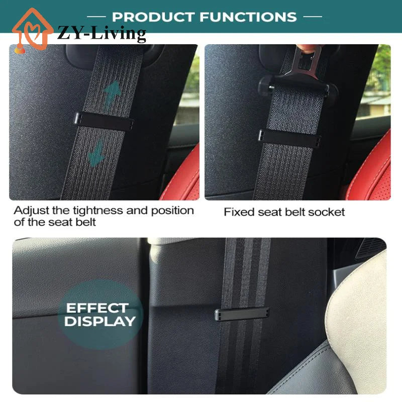 2Set Car Universal Seat Belt Adjuster Clip Car Safety Belt Stopper Buckle Clamp Limiter Seat Belt Anti-skid Fixing Limiter Quake