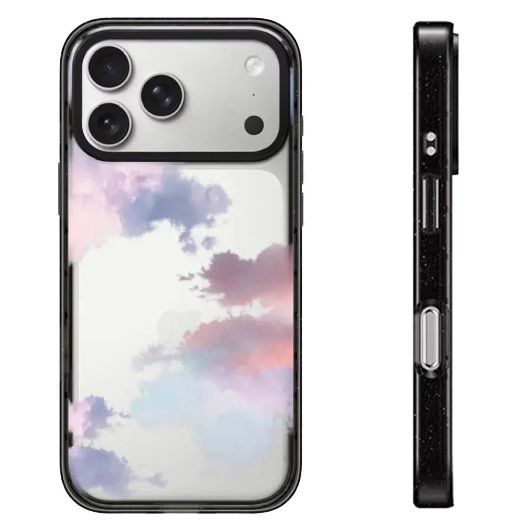 Cat Cloud Moon Pattern Impact Black Border Magnetic Phone Case Cover for IPhone 13 14 15 16 17 18 Pro Max Case Quake