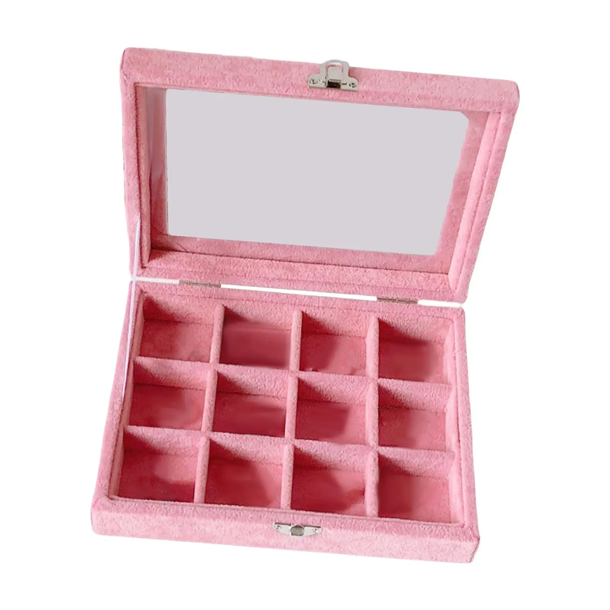 Velvet Lid with Multi Grid Jewelery Tray, Removable Compartment Dividers Quake 12 Grids
