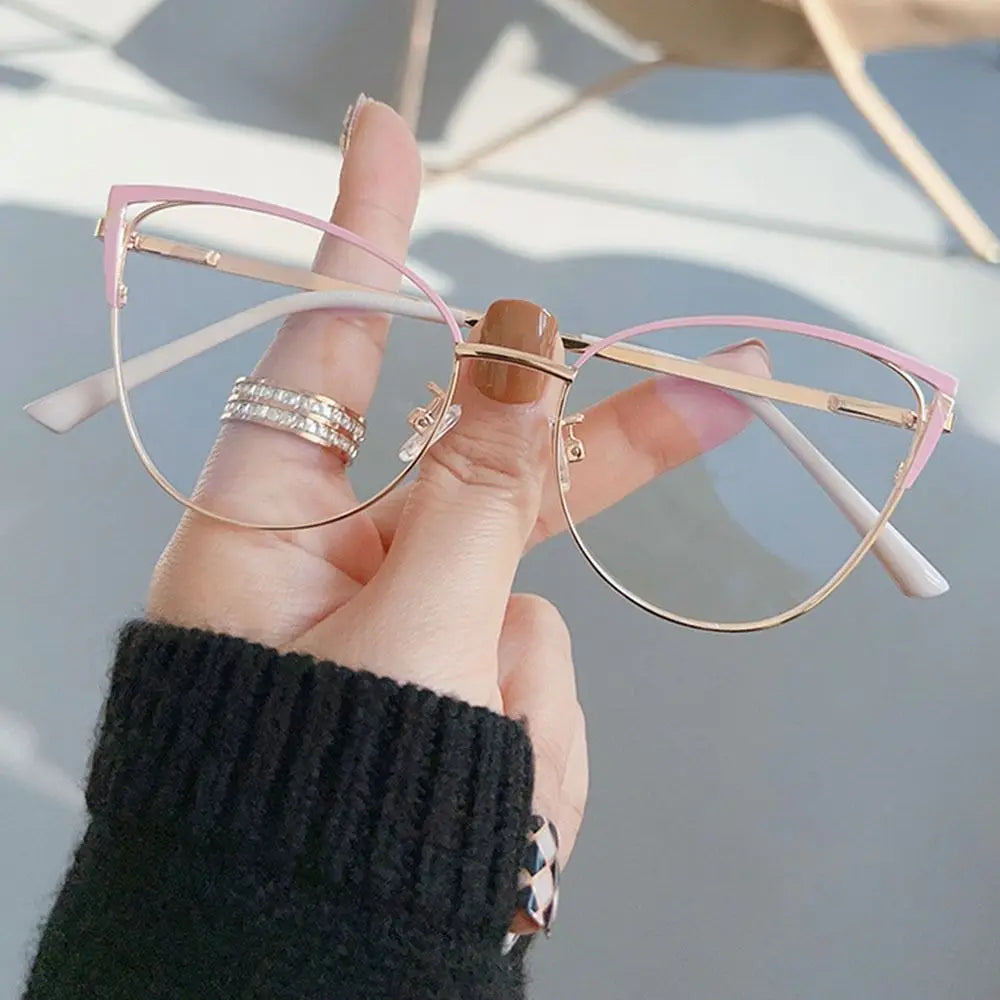 Blue Light Blocking Glasses for Women Fashion Office Optical Spectacle Computer Glasses Blue Ray Blocking Eye Protection Eyewear Quake Pink