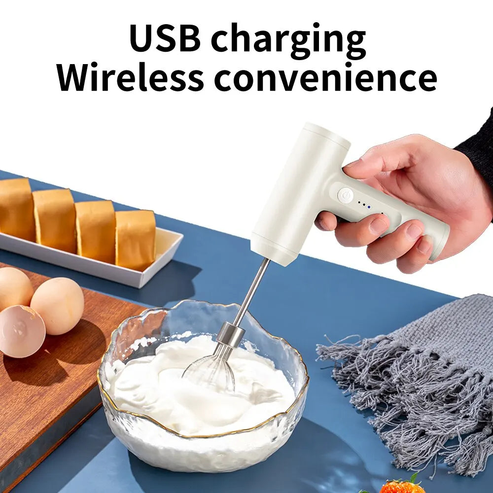 1 PCS Wireless Electric Food Mixer Portable 3 Speeds Egg Beater Baking Dough Cake Cream Mixer Kitchen Tools Quake