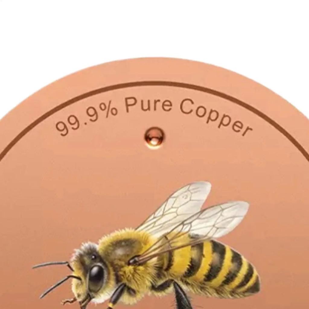 Bird Bath Purification Disk Metal Bee Patterns Cleaner Durable Rustproof Portable for Outdoor Garden Deck Patio Bowl Fountain Quake