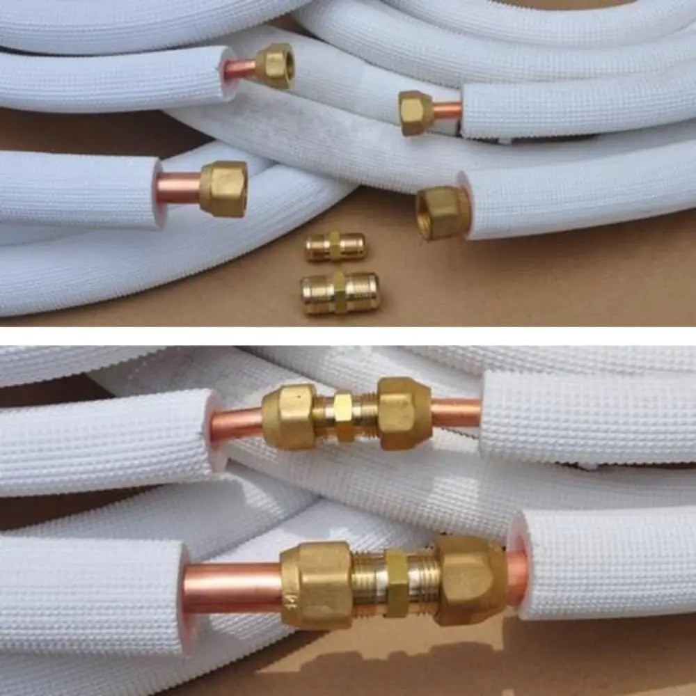 Straight Pipe Extension Joint 1/2" 1/4" 3/8" 3/4" 5/8" With Flare Nuts Copper Connectors Pipe Fitting Adapeter Quake
