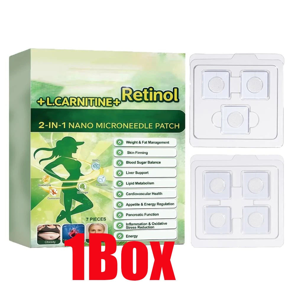 2-in-1 Nano Microneedle Patch Natural Gentle Patches Moisturizing Firming Skin for Women Men Nano Microdarts Patches 0.2mm Quake 1Box
