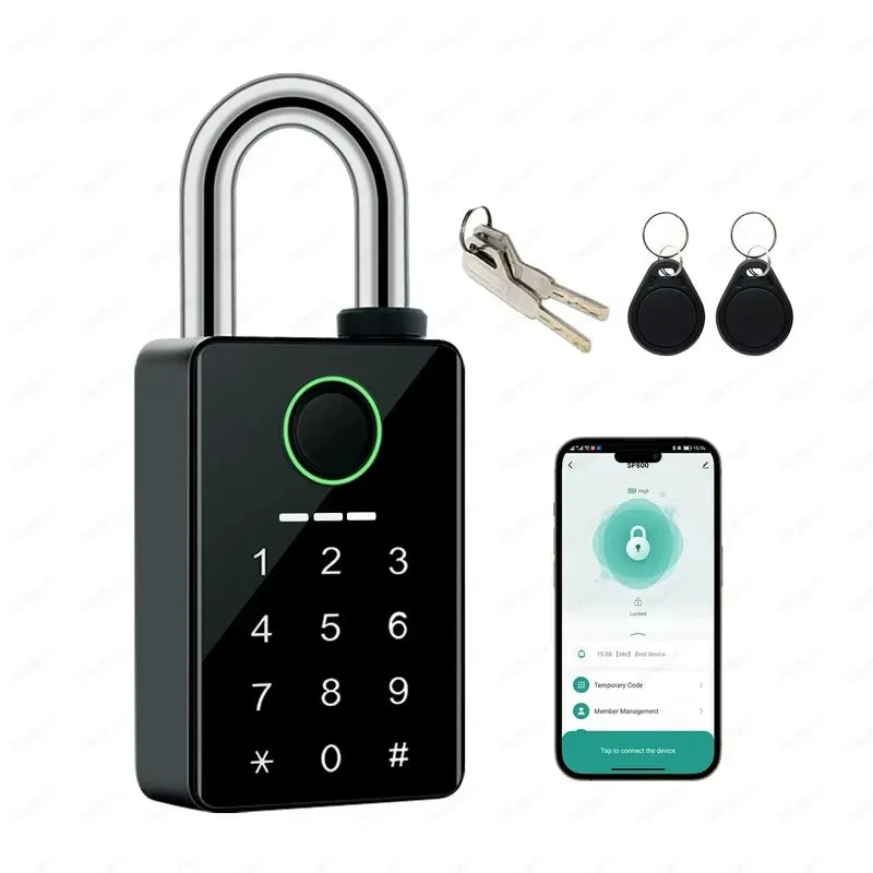 Waterproof Padlock Electronic Lock Keyless Unlock Heavy duty Padlock for home house Warehouse garage Quake