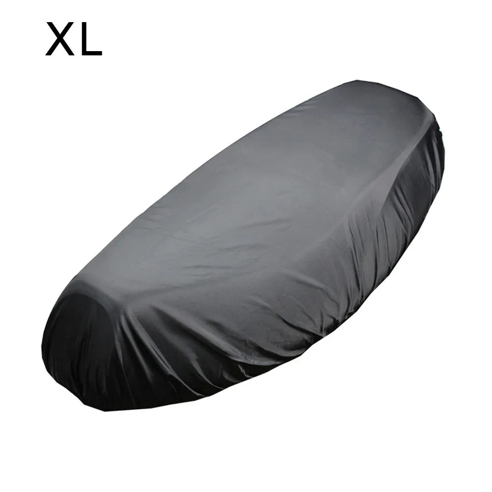 Motorcycle Rain Seat Cover Universal Flexible Waterproof Saddle Cover Black Seat Cover Rain Resistant Car Seat Protective Cover Quake XL