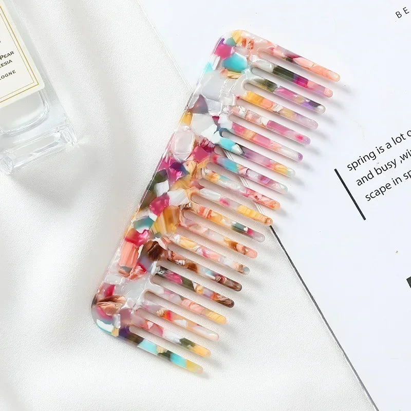 Wide Tooth Acetate Hair Comb – Anti-Static Salon Styling