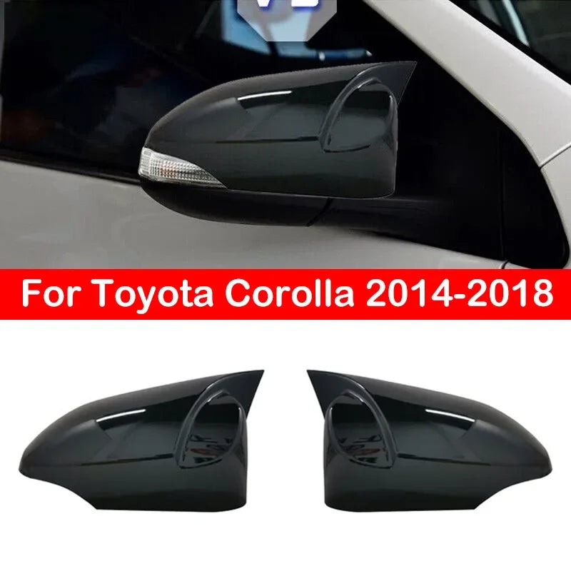 For Toyota Corolla 2014 2015 2016 2017 2018 Car Rearview Side Mirror Cover Wing Cap Exterior Sticker Door Rear View Case Trim Quake