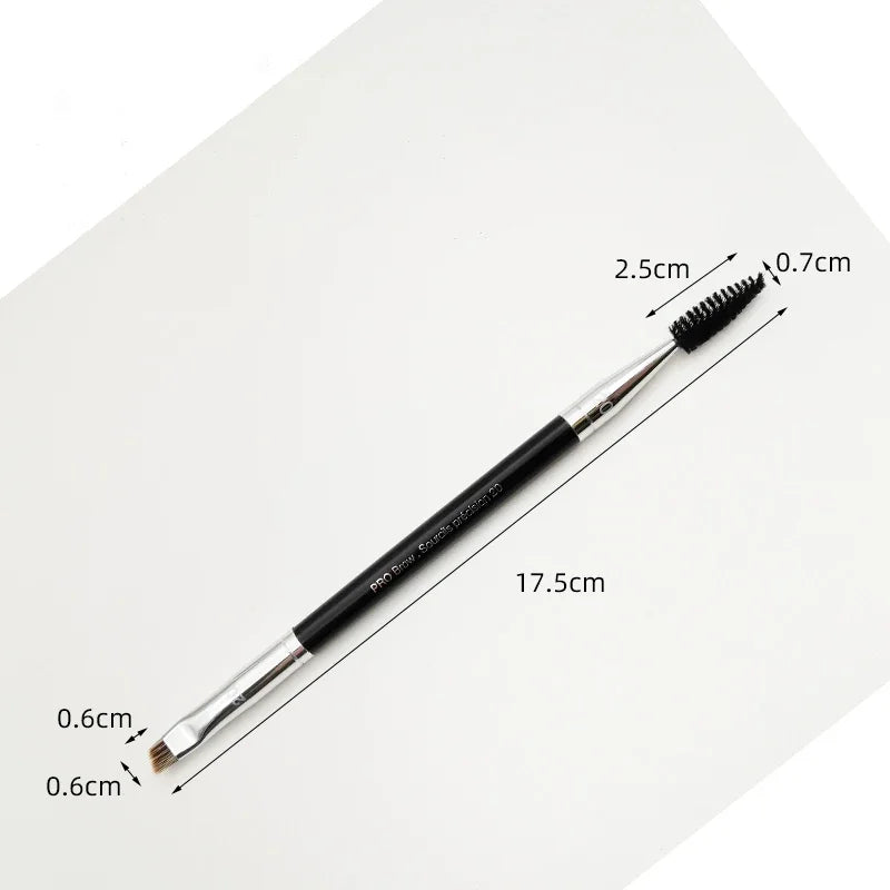 High Quality #20 Pro Double End Angled Precision Eyebrow Brush Mascara Eyelash Makeup Brush Cosmetic Tool Quake