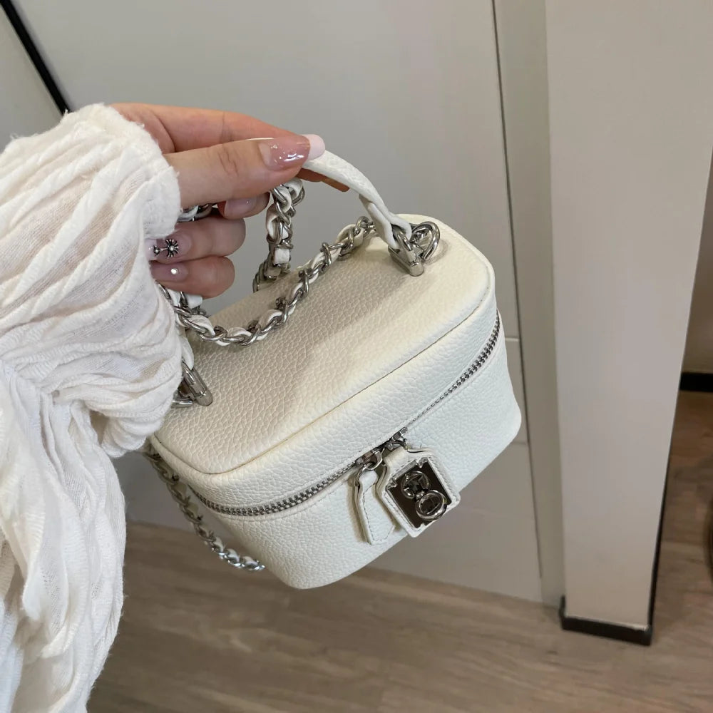 Coin Purse Fashion Female Crossbody Bags PU Mini Shoulder Bag Lock Buckle Chain Mobile Phone Bag for Women Quake