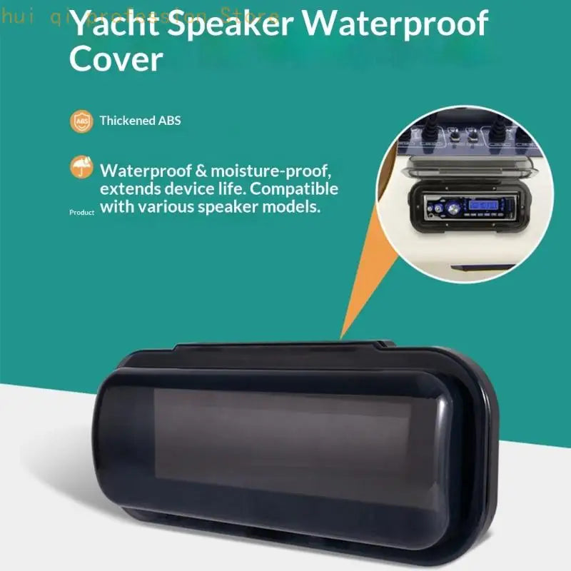 Plastic Waterproof Case for Yacht Dashboard Stereo Speaker Equipment Plastic Seal Shock Resistance 9x4inch H8WE Quake