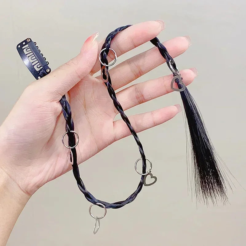 Fashion Y2K Tissued Boxing Braids Girls Wig Braid Women's Fried Dough Twist Braid Traceless Invisible BB Clip Boxing Braid Quake 5
